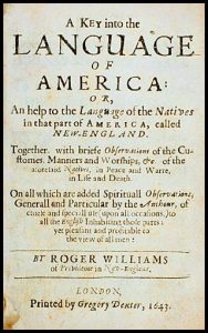 Roger Williams’s dictionary of Narraganset